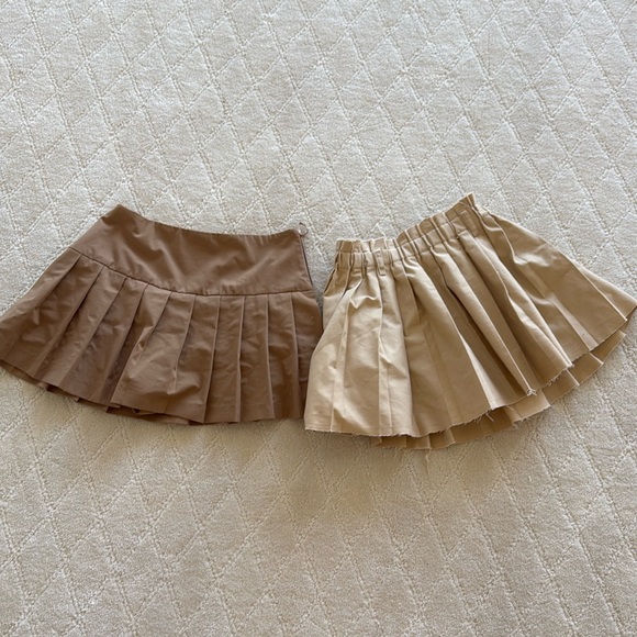 Dresses & Skirts - 2 tan school girl skirts